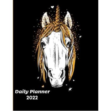 Imagem de Daily Planner 2022 : One page per day, Daily planner for unicorn lovers | 365 pages | undated daily planner | 2022 A4 page a day diary | A4 daily planner | daily planner 8.5x11: Daily Diary