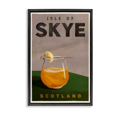 Imagem de Stupell Industries Isle of Skye Cocktail Framed Floater Canvas Wall Art Design by The Whiskey Ginger, moldura flutuante preta, 21 x 31