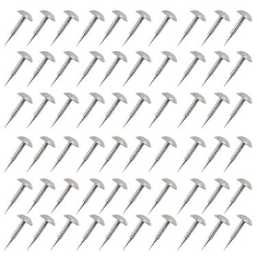 Imagem de CHENJIN 200 peças de móveis mini pregos roscados prata 8 x 17 mm tartaruga sofá pregos estofados tachas para fixação de sofá-cama cabeceira cadeiras