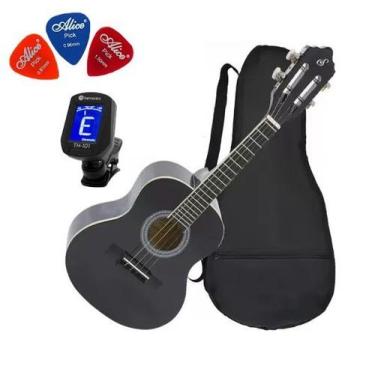Imagem de Cavaquinho Acústico Giannini Cs-14 Preto + Capa + Afinador + Palhetas