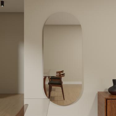 Imagem de Espelho Orgânico 115cm X 55cm E07 Lançamento Promoção Luxo Qu
