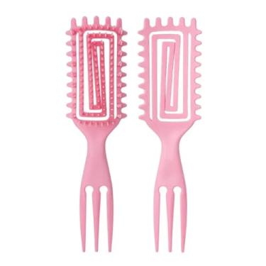 Imagem de Escova modeladora 3 em 1 Curl Define Escova desembaraçadora para cabelos cacheados e emaranhados Pente para massagem no couro cabeludo Ferramentas de modelagem (02)