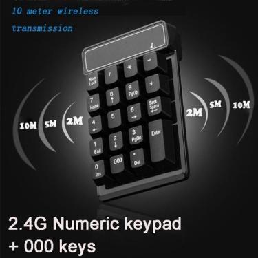 Imagem de Mini Teclado Numérico Bluetooth com 19 Teclas - Inclui Tecla ESC