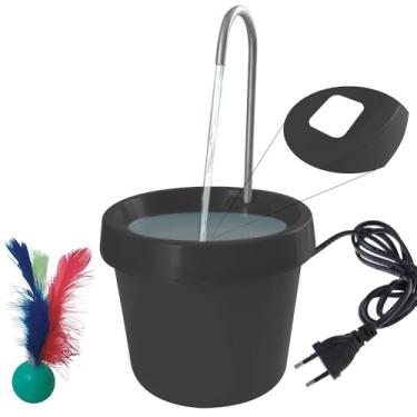 Imagem de Bebedouro Automático PopFont para Gatos e Cães, Fonte de Água (Preta, 1.5lt)