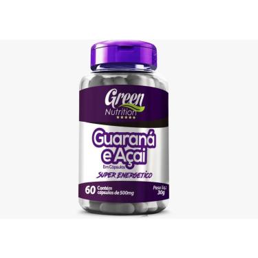 Imagem de Guaraná & açaí super energético 500MG 60CAPS green nutrition