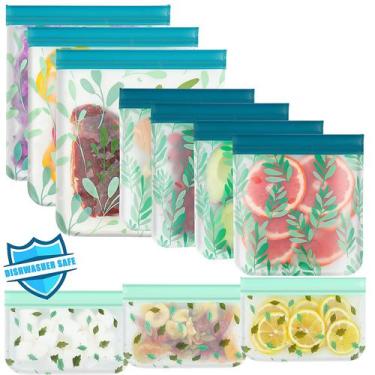 Imagem de Sacos reutilizáveis Hndnrxue Silicone, pacote com 10 unidades, lavávei