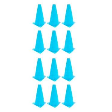 Imagem de Z12x Mini Cone Sinalização Esportivo 23cm Agilidade Treino AZUL - 365 