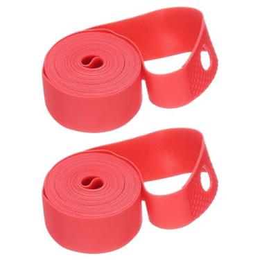 Imagem de HARFINGTON 2 tiras de aro de bicicleta 700C x 18 mm PVC forro de pneu de bicicleta fita de aro de roda de bicicleta fita de tubo interno antiarranhões protetor de almofada protetor para Road MTB