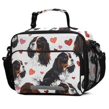 Imagem de ALAZA Lancheira infantil Cavalier King Charles Lancheira térmica reutilizável com alça de ombro