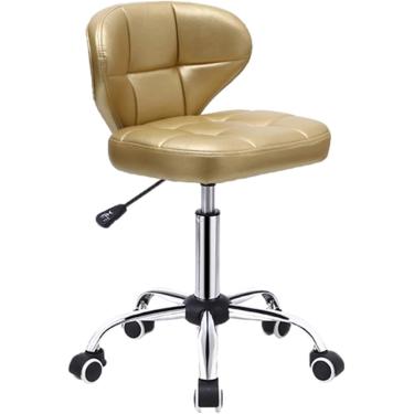 Imagem de Cadeira de mesa do escritório em casa, cadeira de computador giratória executiva ajustável em altura com rodas rolantes, cadeira giratória sem braço, 40 * 34 * 73-87cm,#6