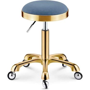 Imagem de Talídios redondos redondo bancos rolantes cadeira rolante escritório de salão de tatuagem de cozinha de massagem altura da altura do banquinho giratório ajustável para o escritório da tatuag