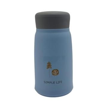 Imagem de Garrafa de Vidro com Tampa de Vedação 350ml Simple Life Portátil Compacta Azul