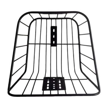 Imagem de menolana Cesto de armazenamento traseiro para bicicleta de metal sem tampa, acessório universal, estrutura reforçada e fácil de instalar para mountain bikes