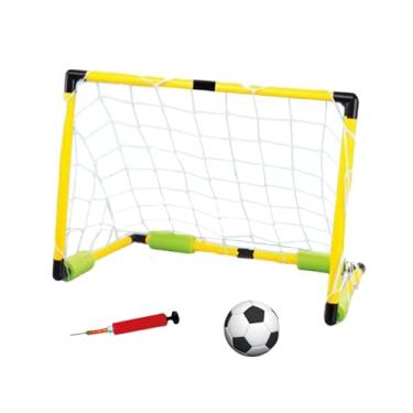Imagem de simhoa Conjunto de jogo de polo aquático flutuante com bolas e bomba, brinquedo aquático para piscina, gol de futebol inflável para piscina ao ar livre e, 62x33x33cm