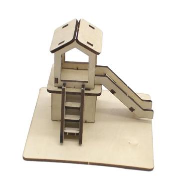 Imagem de predolo Tecnologia Brinquedo Jardim Slide Modelo Polia Condução Prática DIY Ciência Brinquedos Kit de Blocos de Construção de Madeira para Escola Primária