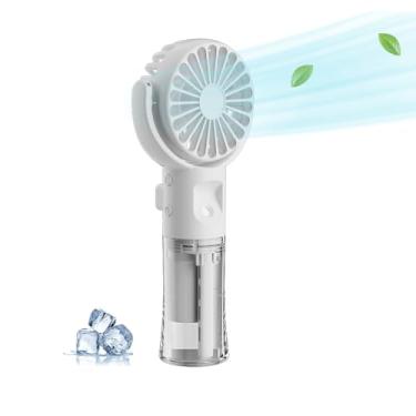 Imagem de EVERZONE Ventoinha spray de garrafa Mister, ventiladores pessoais portátil recarregável, ventilador pequeno ajustável de 90°, ventilador de spray de água de resfriamento pessoal de 4 velocidades para