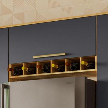 Imagem de Armário de Cozinha Aéreo 100% MDF 1 Porta Basculante Suspenso Nápoli P