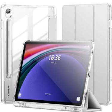 Imagem de INFILAND Capa para Samsung Galaxy Tab S10 Lite /S10 FE/ S9 FE 5G 10,9 polegadas/Tab S9 11 polegadas com suporte para S Pen, capa protetora fina e transparente suporta despertar/hibernar