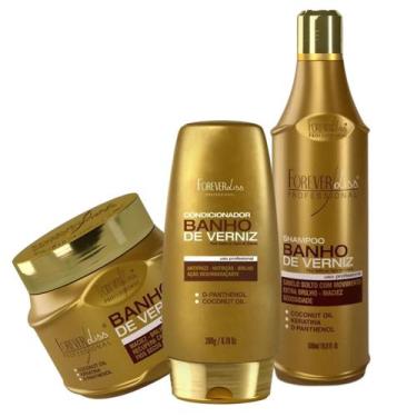Imagem de Kit Tratamento Banho de Verniz Forever Liss com Mascara 250g