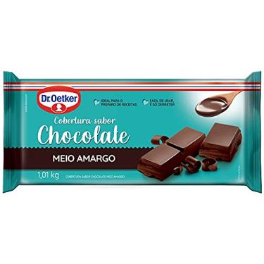Imagem de Dr. Oetker Cobertura em Barra Sabor Chocolate Meio Amargo, Para Recheio e Cobertura de Bolos, Tortas, Pão de Mel, Doces e Sobremesas, Basta Derreter, 1kg