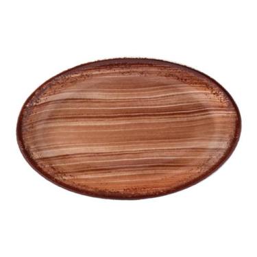 Imagem de Travessa Rasa 21cm Porcelana Schmidt - Dec. Esfera Marrom 2415, 2415, 