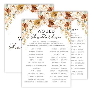 Imagem de Jogos de chá de panela, jogos de festa de casamento floral de outono, ela prefere - Jogos de despedida de solteira, ideias de jogos de festa de noivado, lembrancinhas de suprimentos de decoração de