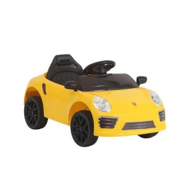 Imagem de Carrinho Elétrico Infantil Amarelo 12V Voltímetro Luz Painel - Bangtoy
