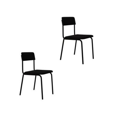 Imagem de Cadeira Fit Fixa C/4 Pes 475 X 505 X 810 Mm C/2 Un. Preto Preto