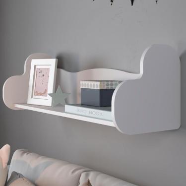 Imagem de Prateleira Decorativa Nicho Infantil Mdf 91x30 Cm Arly Branco