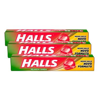 Imagem de Bala Halls Melancia 28g | Kit com três unidades
