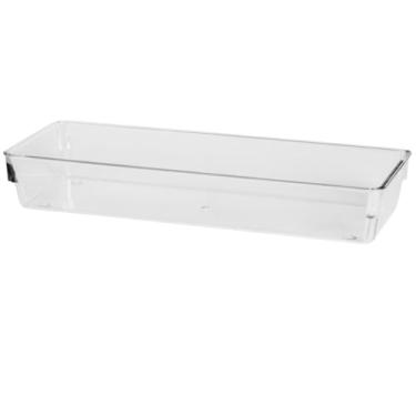 Imagem de Organizador Acrílico Empilhável Cozinha Gaveta Escritório 34x11 (Transparente)
