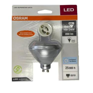 Imagem de Lampada led ar70 10w 24g 5000k biv gu10 890lm osram 7011430