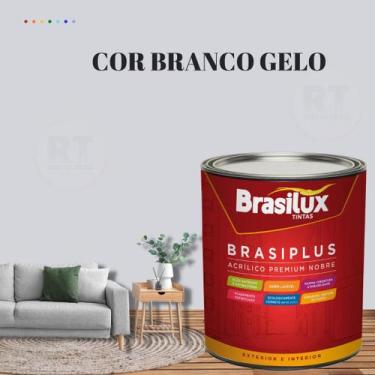 Imagem de Tinta Semi Brilho Cinza Azulado 800ml  Brasiplus Acrílica Lavável. - B