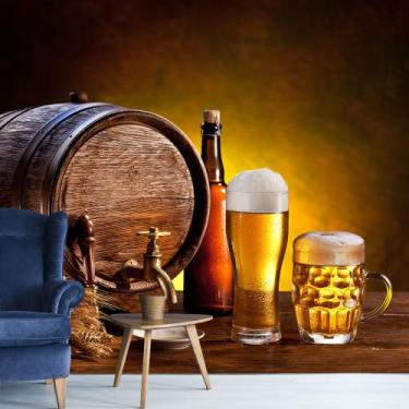 Imagem de Papel de Parede Cerveja Bebida Cervejeiro Bar Sala Painel - 315pcp - A