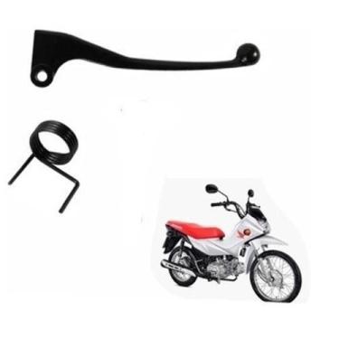 Imagem de Kit Manete Preto Freio Lona (Cbs) + Mola Do Retorno-Pop 100I - Arbyn