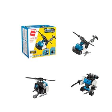 Imagem de Keepplay Bloco de Montar Helicóptero TransCollector Bombeiro e Polícia 3 em 1