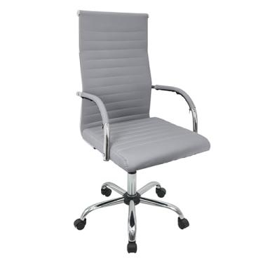 Imagem de Cadeira Eames Esteirinha Presidente Escritório Boston Eames Alta Cinza - Lianto Decor