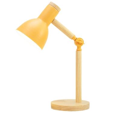 Imagem de Luminária Mesa Abajur 45Cm Articulada Retrô Madeira Gimpo