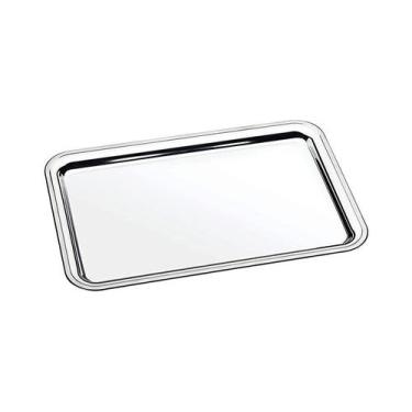 Imagem de Bandeja Inox Tramontina Retangular Buena Escritório Empresa 49cm Grand