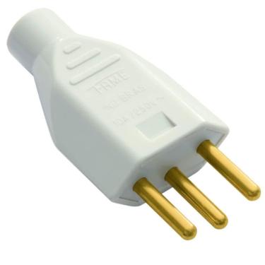 Imagem de Plugue 2p+t 180g Macho 10a Cinza - 1729 - Fame Plugue 2p+t 180g Macho Cz 10a 1729 Fame