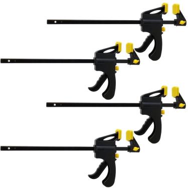 Imagem de Jogo 4 Mini Grampos Sargento 200mm Eda Pro