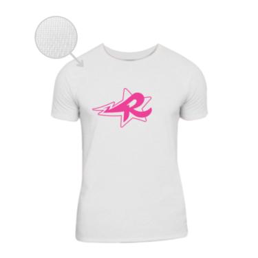 Imagem de Camiseta Dry Fit Dos Rosa Manga Curta Branca Ícones Emily