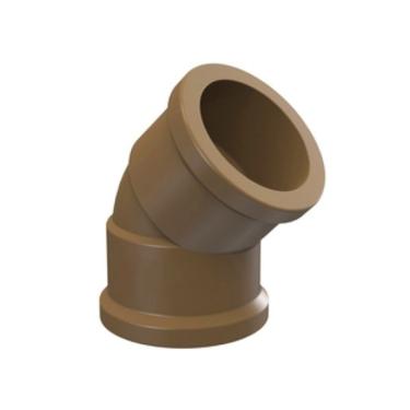 Imagem de Joelho 45° Soldável Pvc Marrom 20mm (1/2) Cola Nbr 5648 1/2 Polegada Marron Krona Amanco