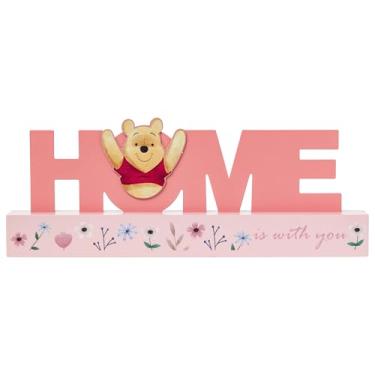 Imagem de Silver Buffalo Placa de metal cortado Ursinho Pooh nas flores 11 x 29,7 cm