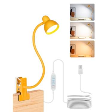 Imagem de LiFMIRA Luz de leitura com clipe para cama, 3 modos de cores, 10 de brilho regulável, lâmpada flexível com clipe de pescoço de ganso, luz de clipe para cuidados com os olhos para cama, cabeceira, mesa