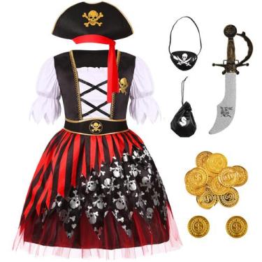 Imagem de Fantasia Dormstop Kids Pirate Girls Deluxe 9-11 anos +9