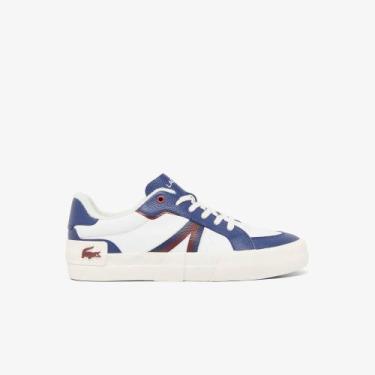 Imagem de Tênis Lacoste Masculino L004 de Couro, Azul marinho, Branco, 41