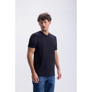 Imagem de Camiseta masculina em meia malha Essendi - M, G, Preto