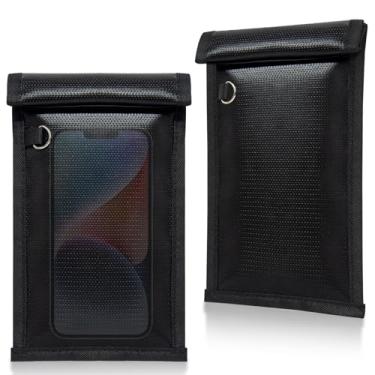 Imagem de Faraday Bolsas para telefones e chaves de carro, à prova de fogo e à prova d'água, protetor de chaveiro Faraday, bolsa bloqueadora de sinal anti-roubo, bloqueador de sinal de celular