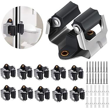 Imagem de 3-H Pacote com 10 suportes de esfregão e vassoura tamanho grande para pendurar 1 kg extra, suporte de vassoura de parede para pendurar e organizar ferramentas de jardim de ancinho em garagem, jardim